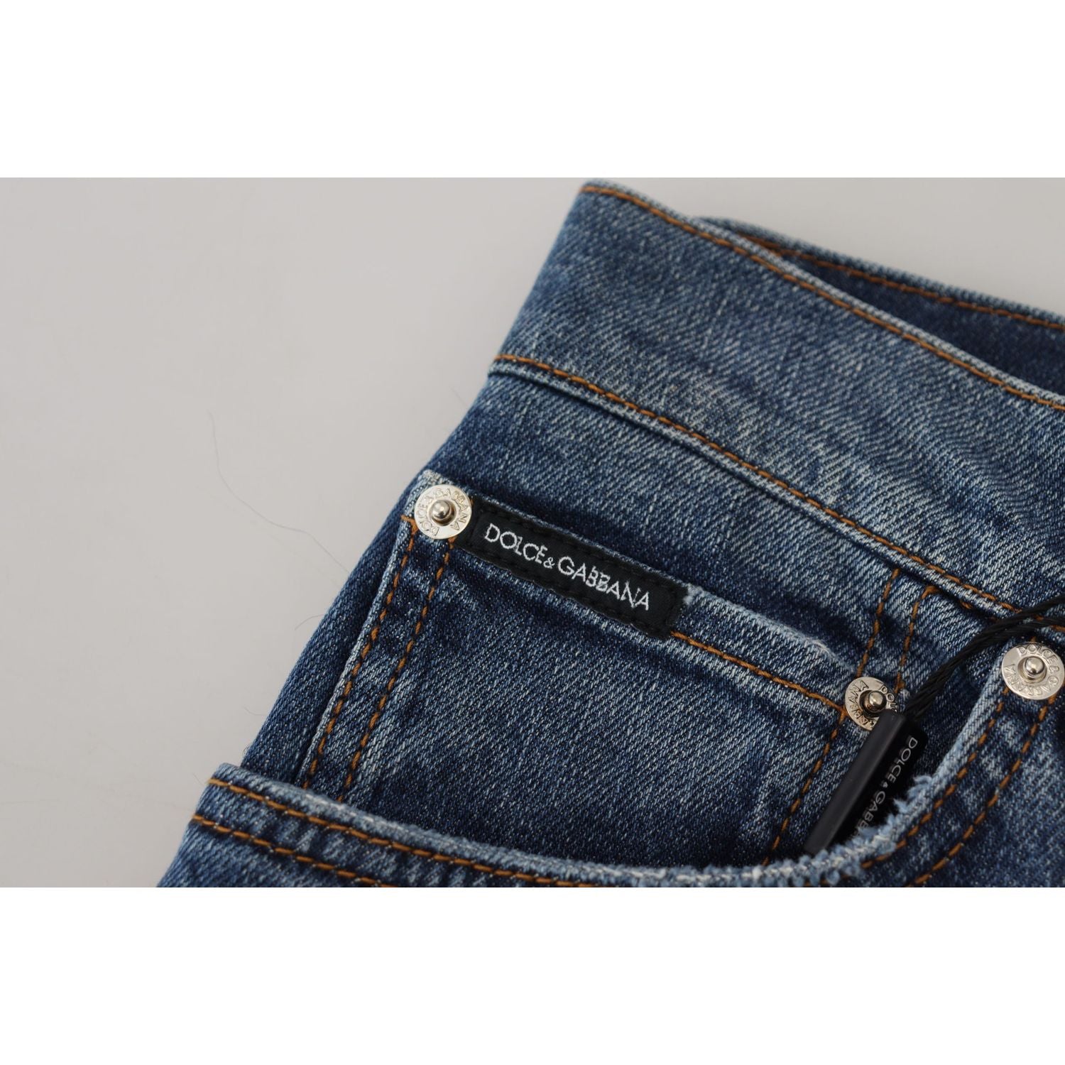 بنطلون جينز من Dolce &amp; Gabbana Elevated Elegance بظهر منقوش