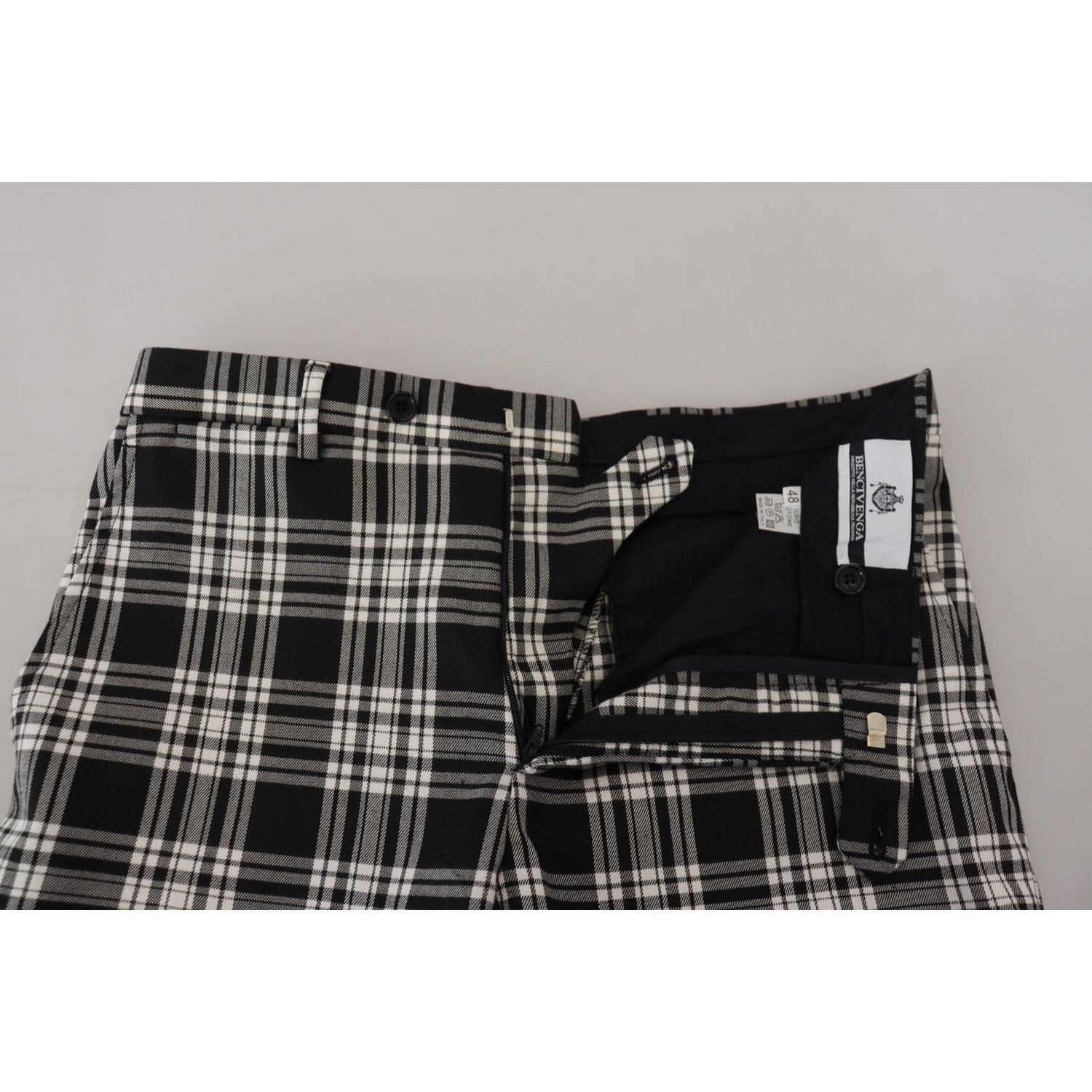 男士优雅黑色纯棉长裤