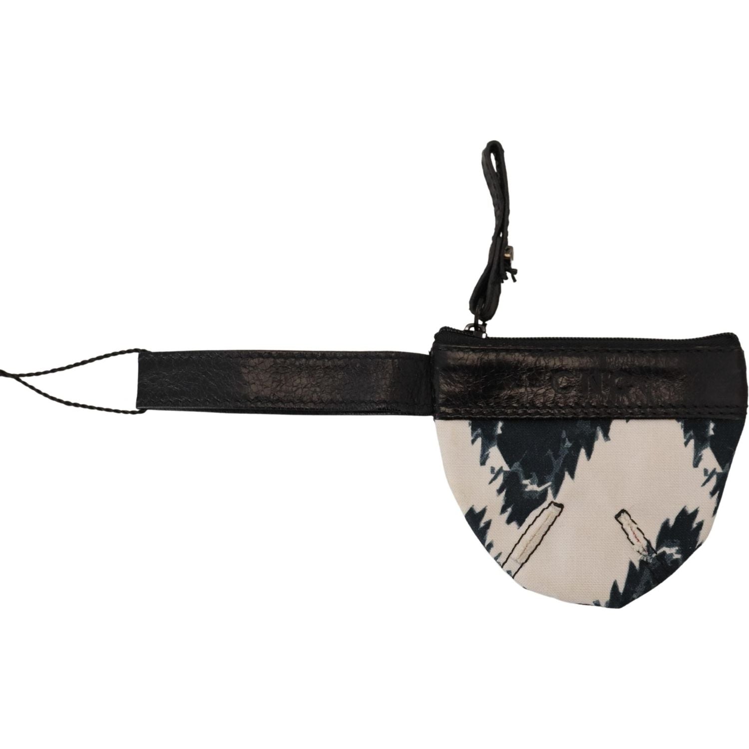 别致的白色皮革零钱包（带肩带）