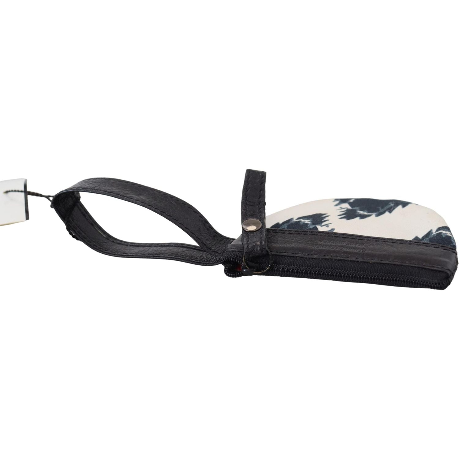 别致的白色皮革零钱包（带肩带）