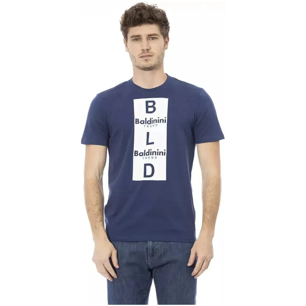 Baldinini Trend Blue Cotton Men T-Shirt