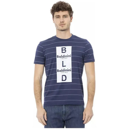 Baldinini Trend Blue Cotton Men T-Shirt
