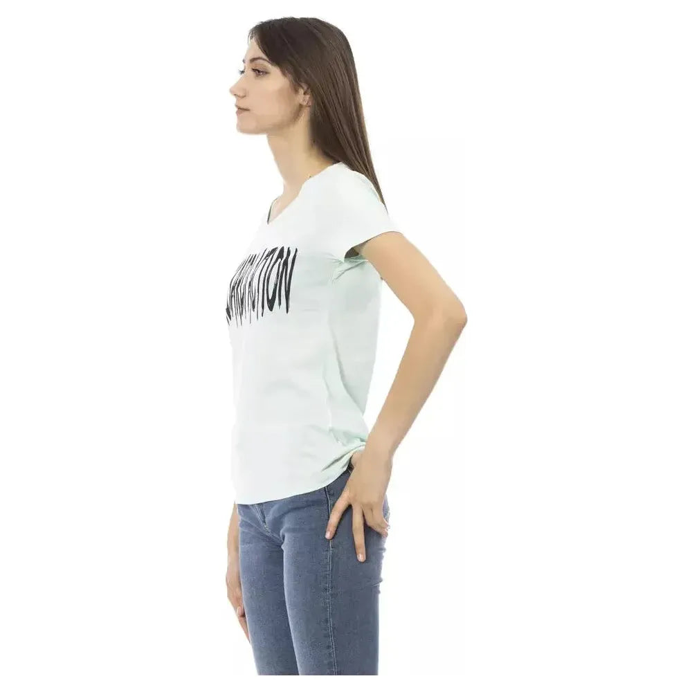 Trussardi Action Light Blue Cotton Women Top