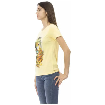 Trussardi Action "Yellow Cotton Women T-Shirt"