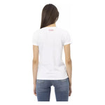 Trussardi Action Chic White Tee with Graphic Flair