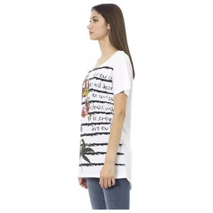 Trussardi Action White Cotton Women T-Shirt