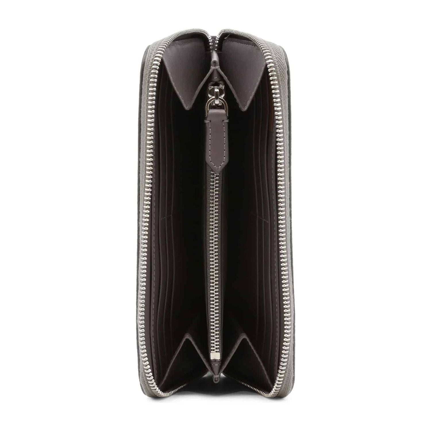 Front view with bag zipped and handles upright.