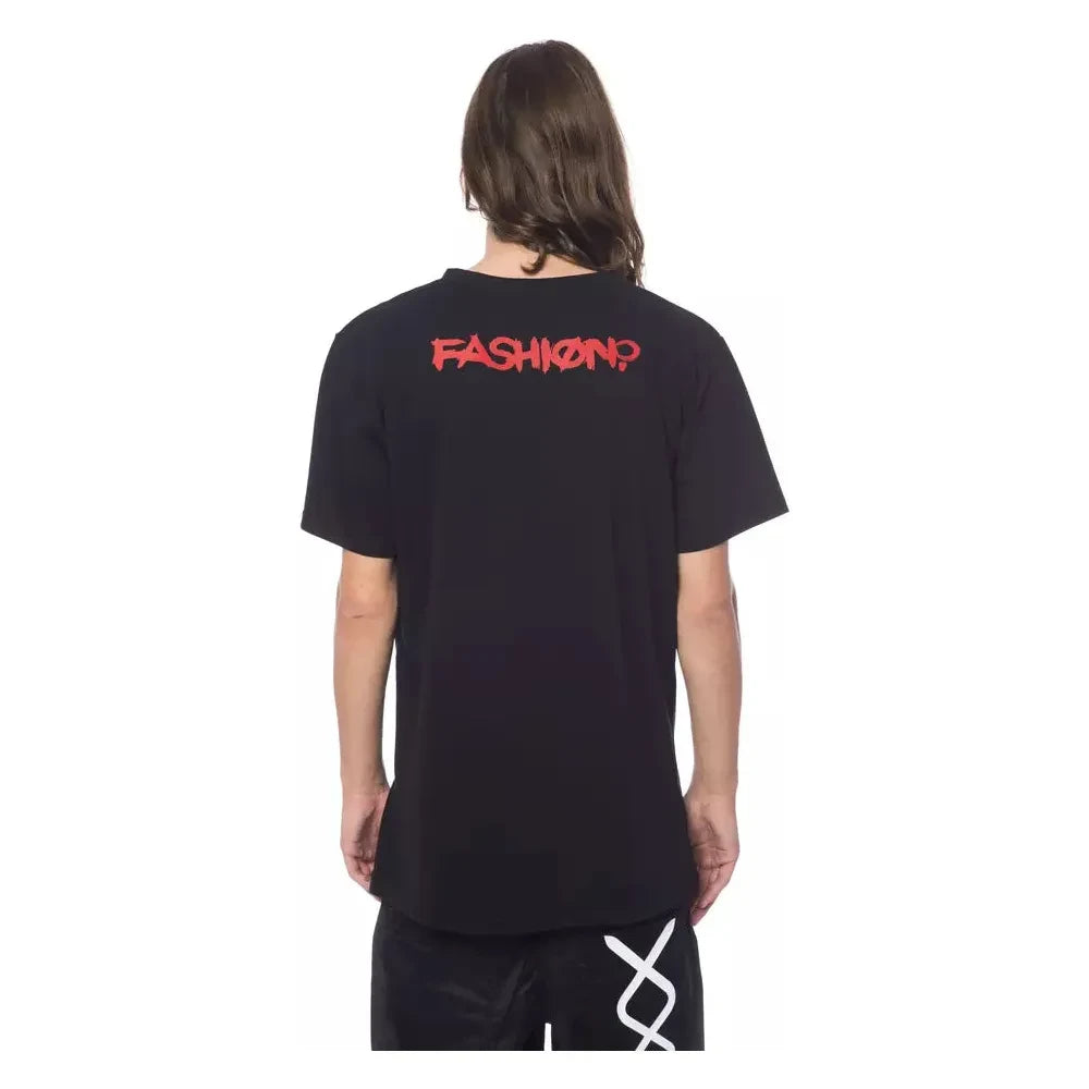 Nicolo Tonetto Black Cotton Men T-Shirt