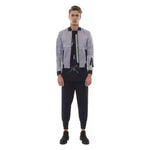 Nicolo Tonetto Gray Polyester Men Bomber Jacket NI-12942-XS
