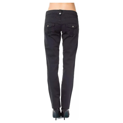 Ungaro Fever Blue Cotton Women's Pant