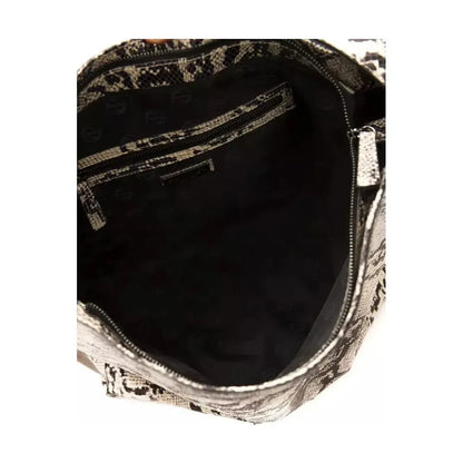 Pompei Donatella Gray Leather Women Shoulder Bag