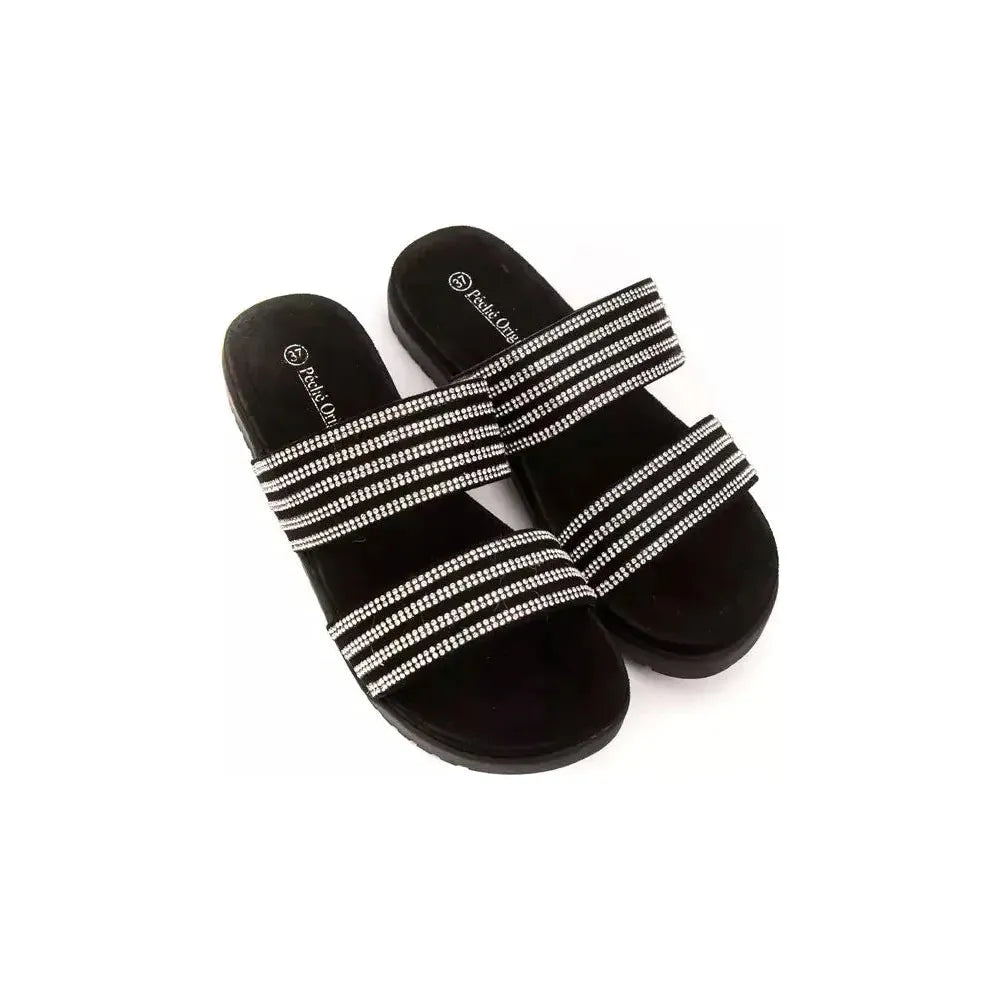 Péché Originel صندل نسائي من القماش الفضي