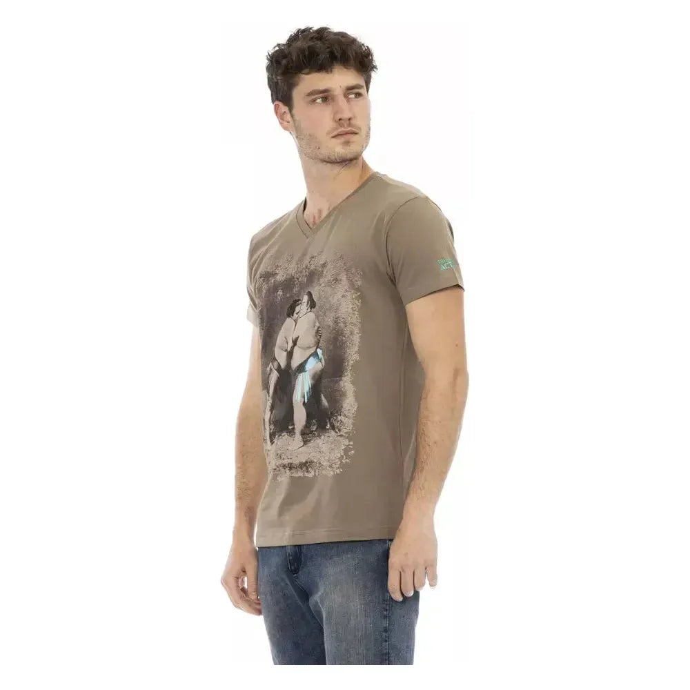 Trussardi Action Brown Cotton Men's T-Shirt