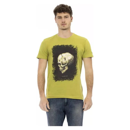 Trussardi Action Green Cotton Men T-Shirt