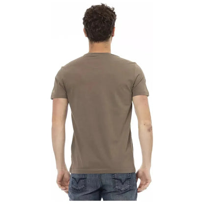 Trussardi Action Brown Cotton Men T-Shirt