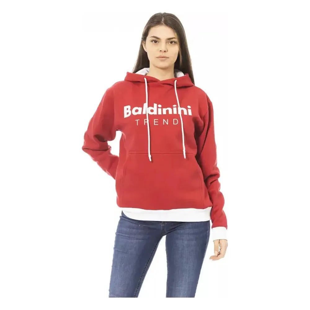 هودي نسائي من Baldinini Trend باللون الأحمر من القطن
