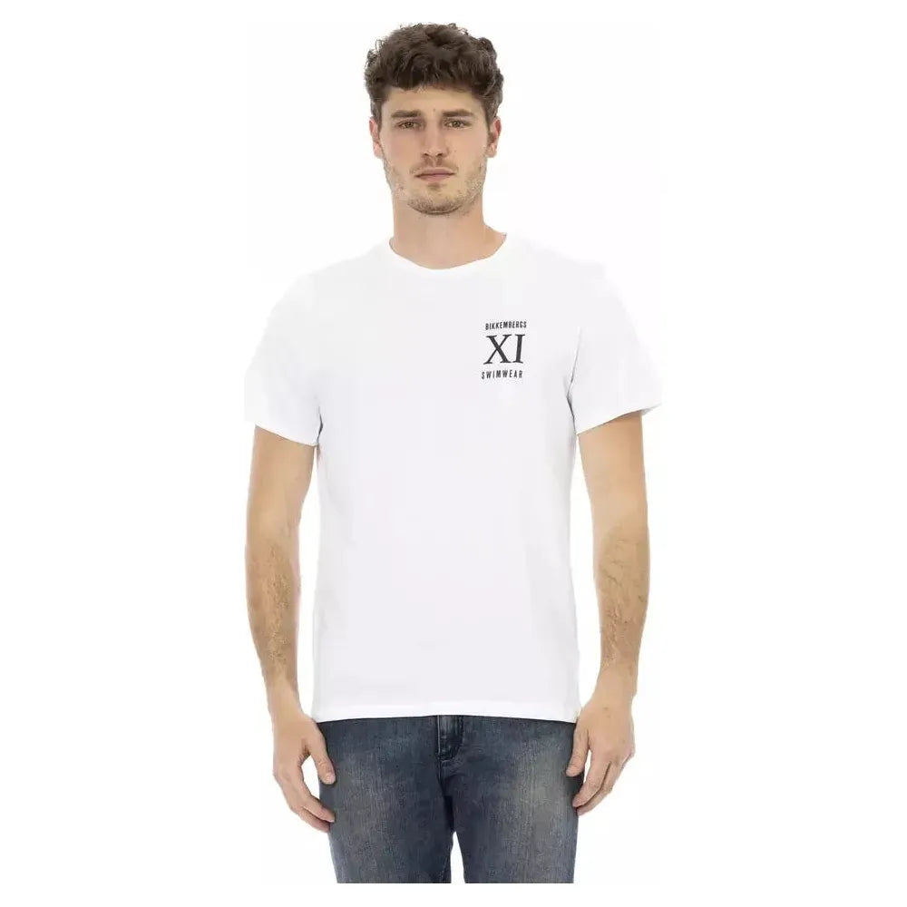 Bikkembergs White Cotton Men's T-Shirt