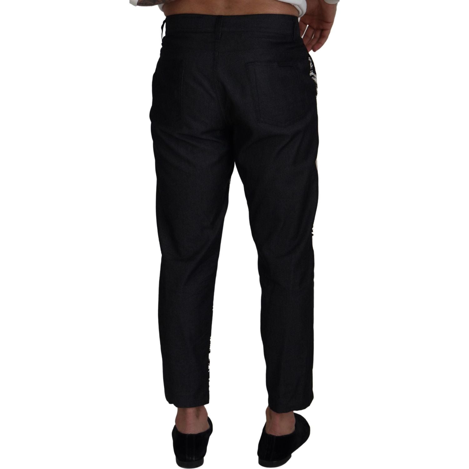 بنطلون من الحرير والقطن بطبعة باندانا أنيقة من دولتشي آند غابانا