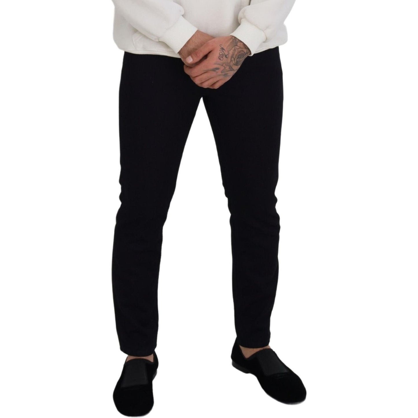 Dolce & Gabbana Black Cotton Skinny Casual Denim Jeans