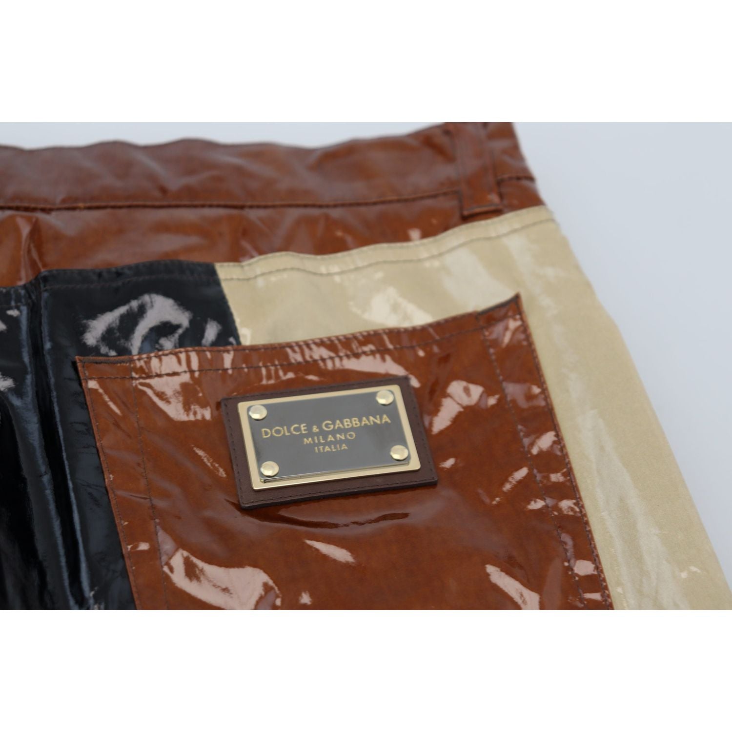 بنطلون جينز أنيق لامع من مزيج الحرير من دولتشي آند غابانا