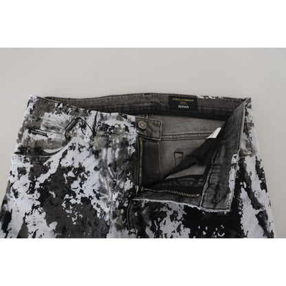Dolce & Gabbana Multicolor Cotton Tie Dye Skinny Denim Jeans