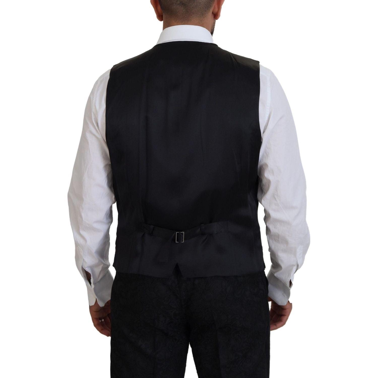 بدلة دولتشي آند غابانا الأنيقة المكونة من 3 قطع باللونين الأسود والذهبي