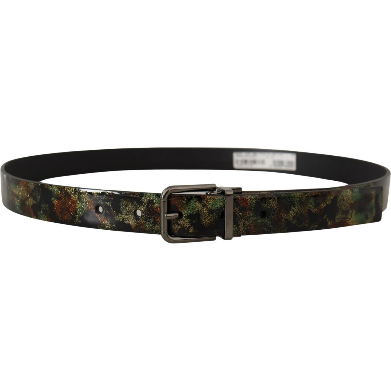 حزام جلدي أنيق ثنائي اللون من دولتشي آند غابانا