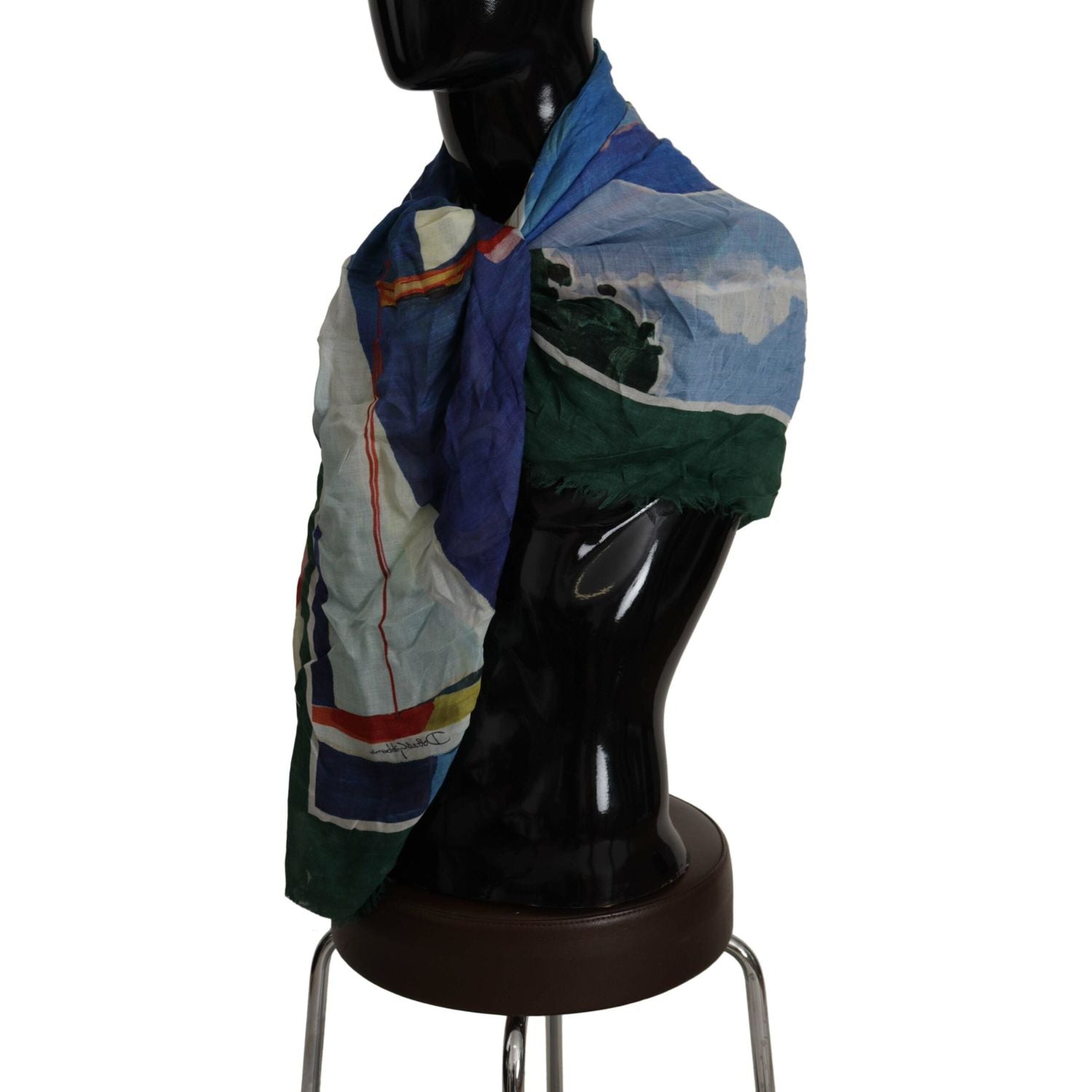 وشاح مربع أنيق متعدد الألوان من مزيج الحرير من دولتشي آند غابانا