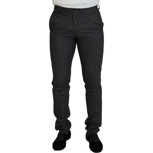 BENCIVENGA Elegant Striped Dress Pants for Men BENCIVENGA Black