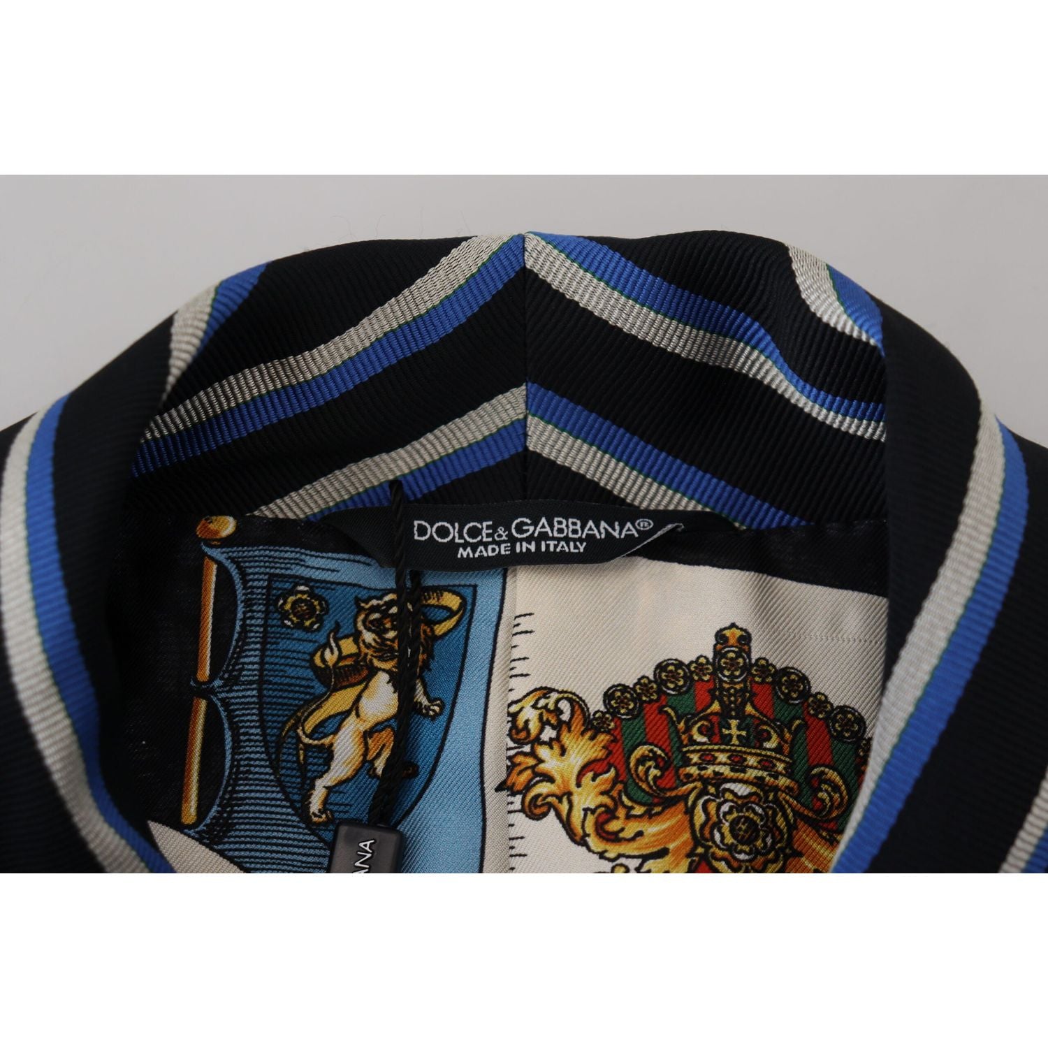 رداء دولتشي آند غابانا الأنيق المصنوع من الحرير المخطط