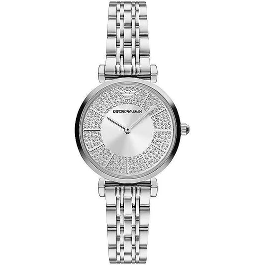 Emporio Armani Elegant Silver-Toned Women's Watch Emporio Armani Light Gray