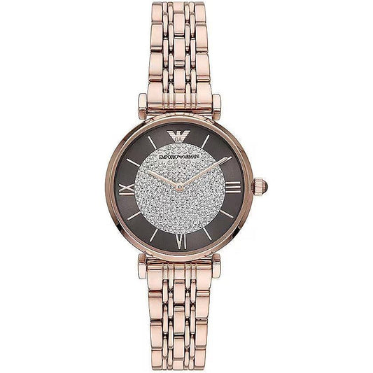 Emporio Armani Elegant Rose Gold-Tone Ladies Watch Emporio Armani Dark Slate Gray