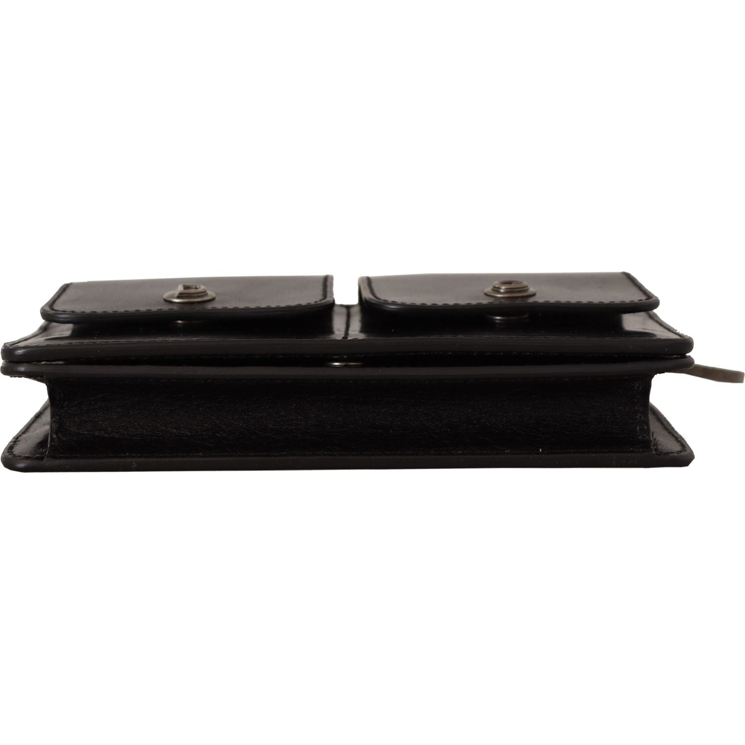 محفظة دولتشي آند غابانا الجلدية الصغيرة الأنيقة باللون الأسود الخالد