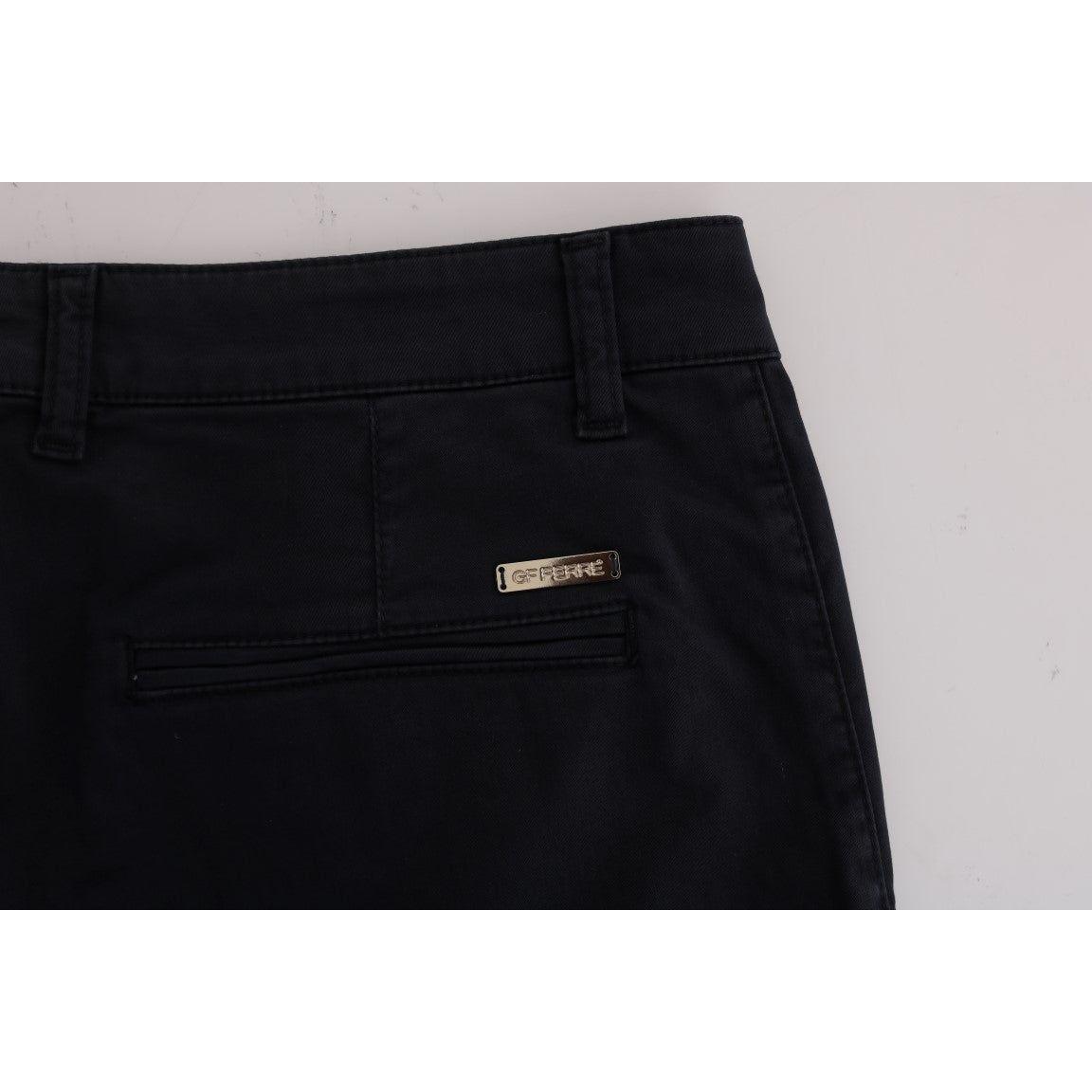 بنطال GF Ferre Chic Slim-Fit أزرق من القطن المطاطي