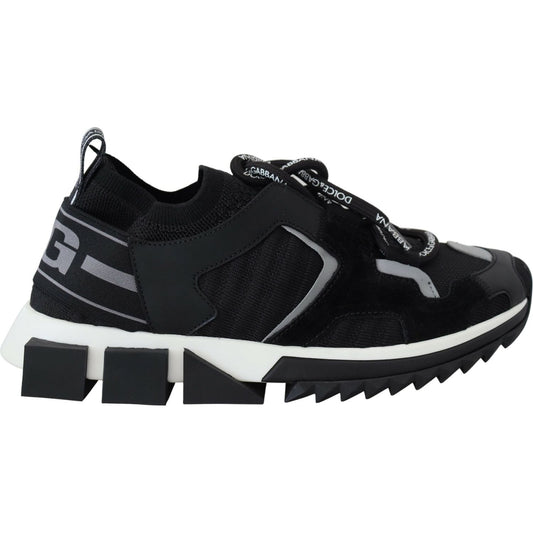 Dolce & Gabbana Chic Sorrento Slip-On Sneakers in Monochrome Dolce & Gabbana Black