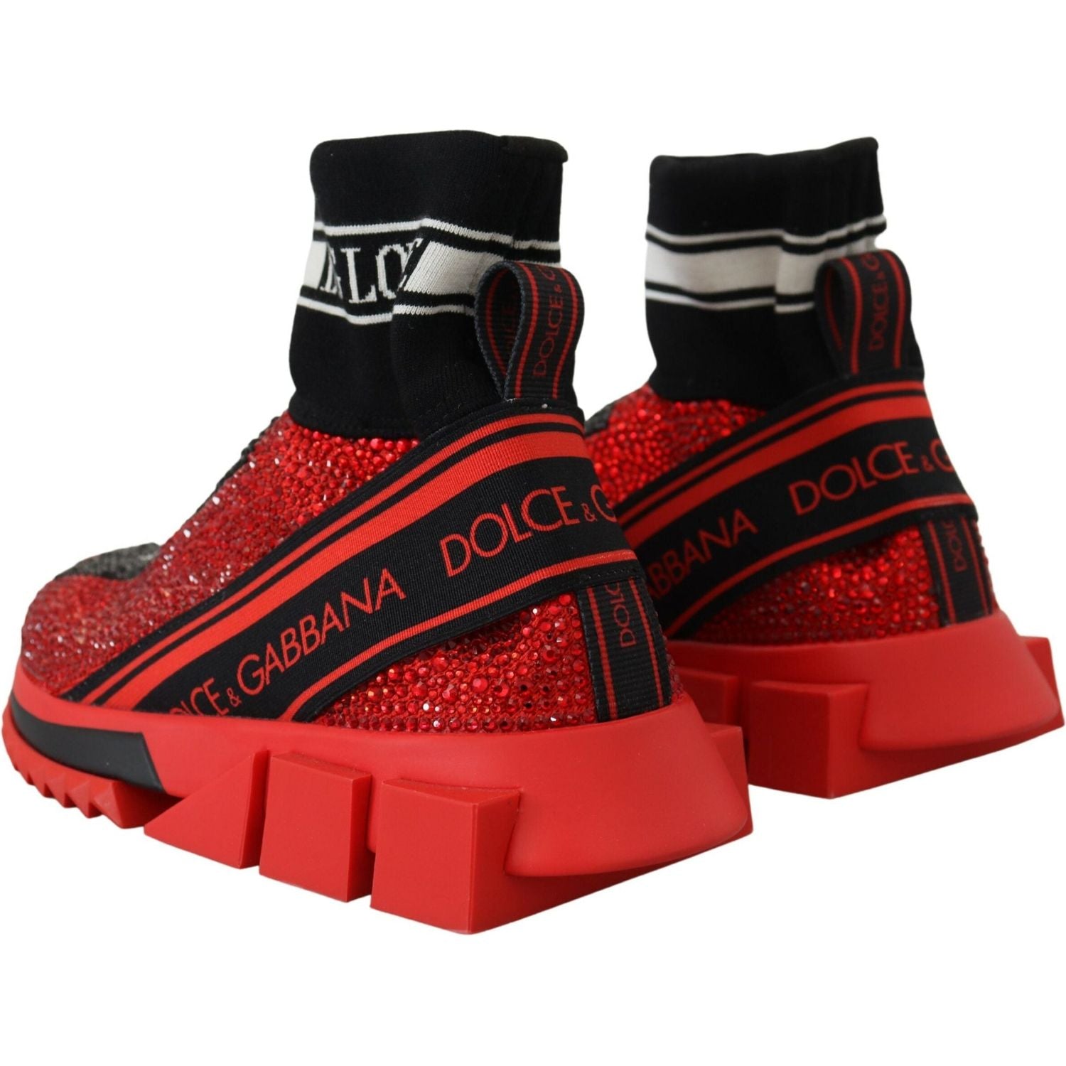 حذاء رياضي Dolce &amp; Gabbana Sorrento باللون الأحمر الرائع سهل الارتداء