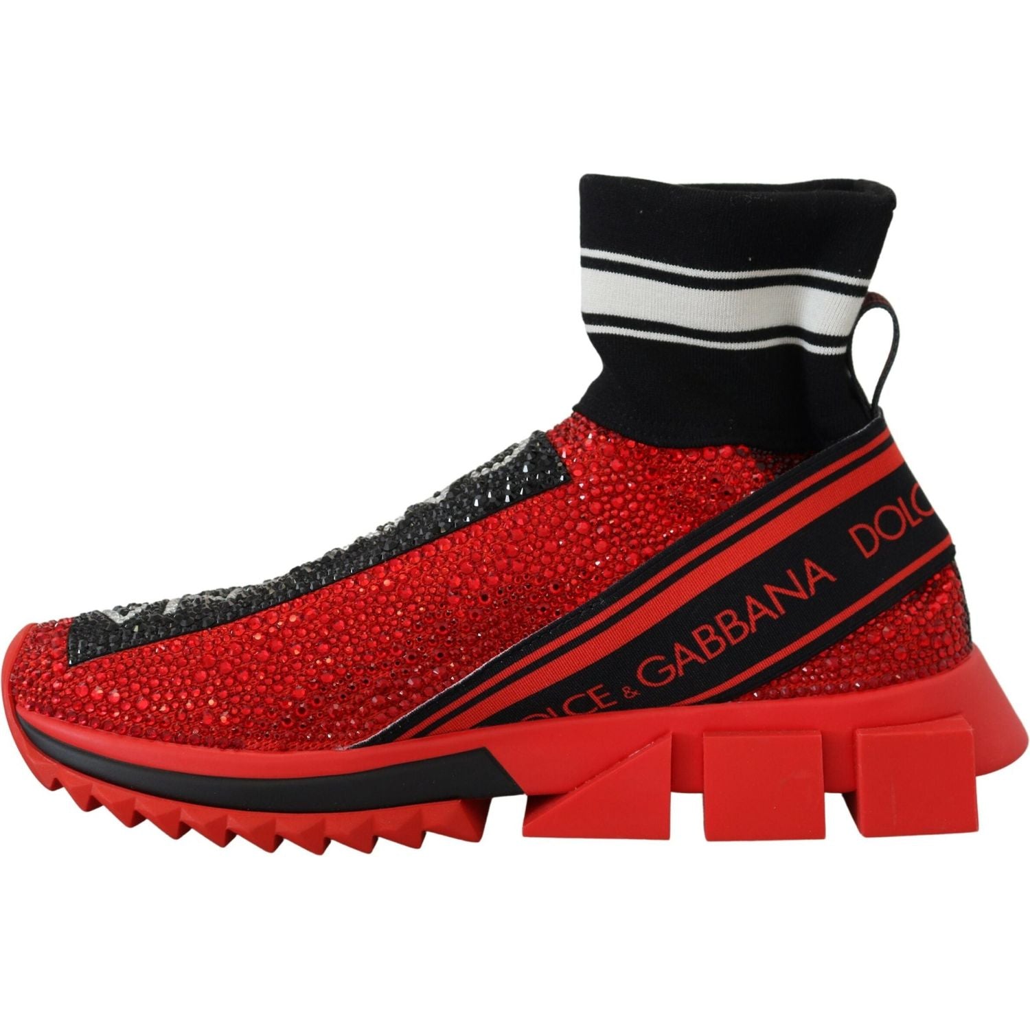 حذاء رياضي Dolce &amp; Gabbana Sorrento باللون الأحمر الرائع سهل الارتداء