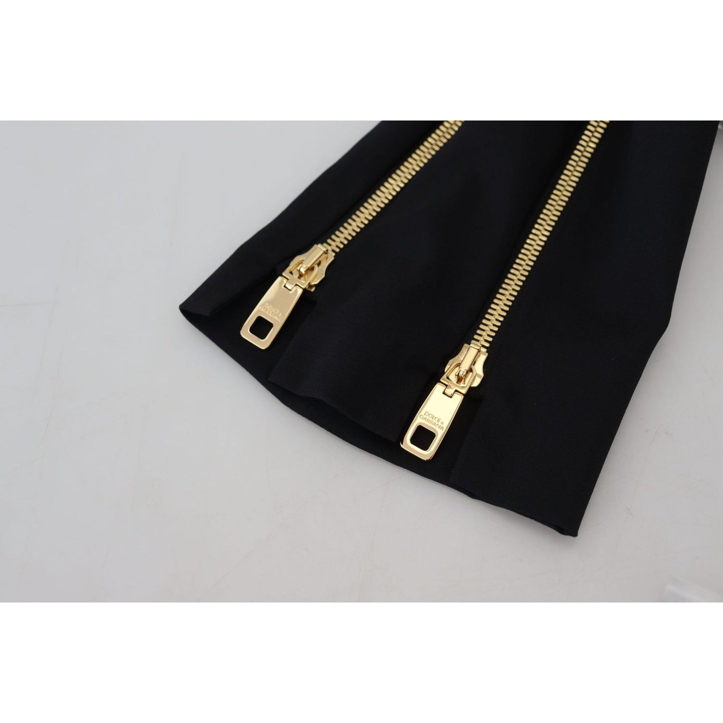 Dolce & Gabbana Black Wool High Waist Tapered Pants