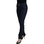 Acht Blue Cotton Low Waist Slim Fit Women Casual Denim Jeans