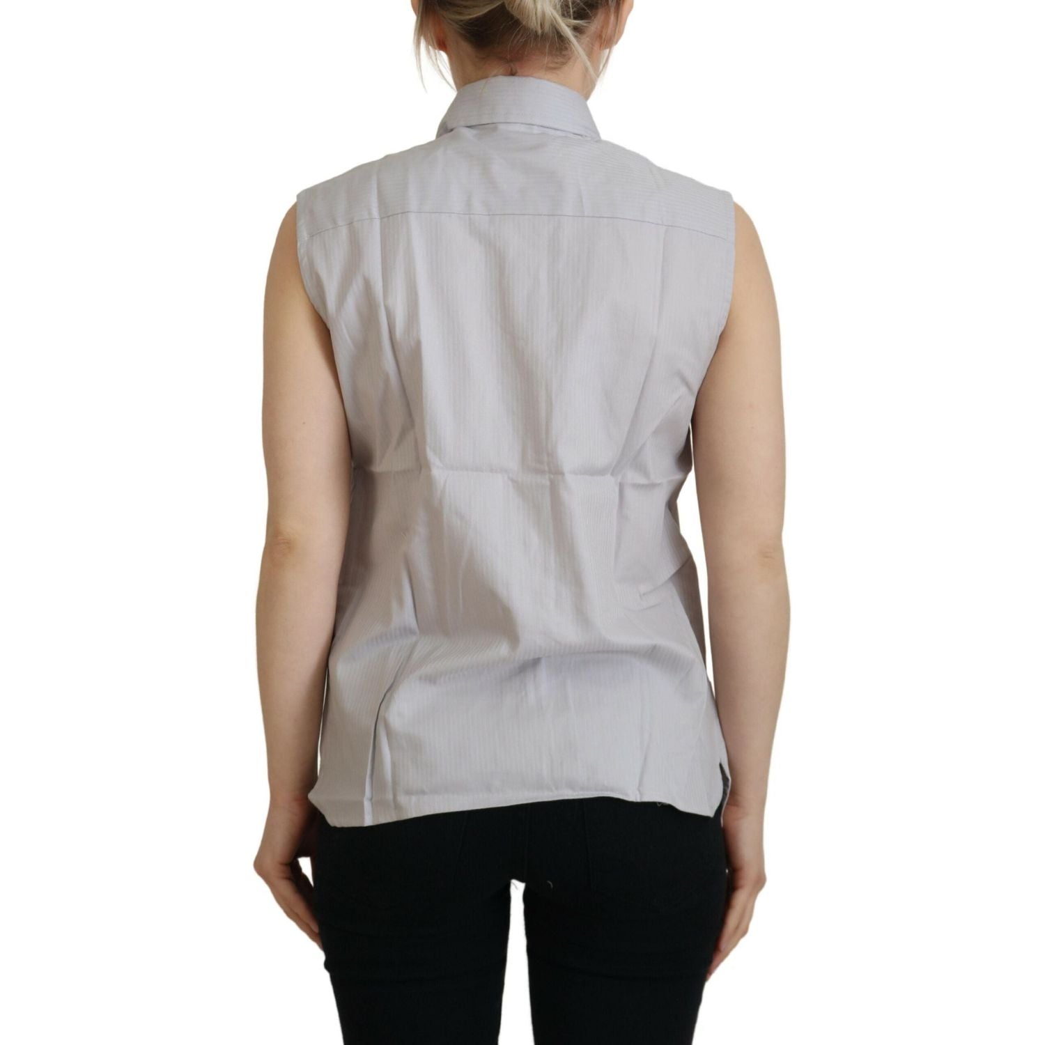 قميص بولو أنيق من القطن بدون أكمام من Ferre