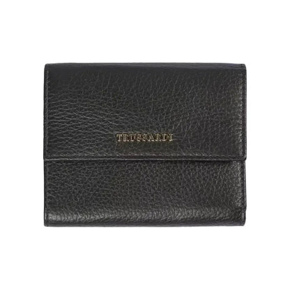 Trussardi Black Leather Women Wallet
