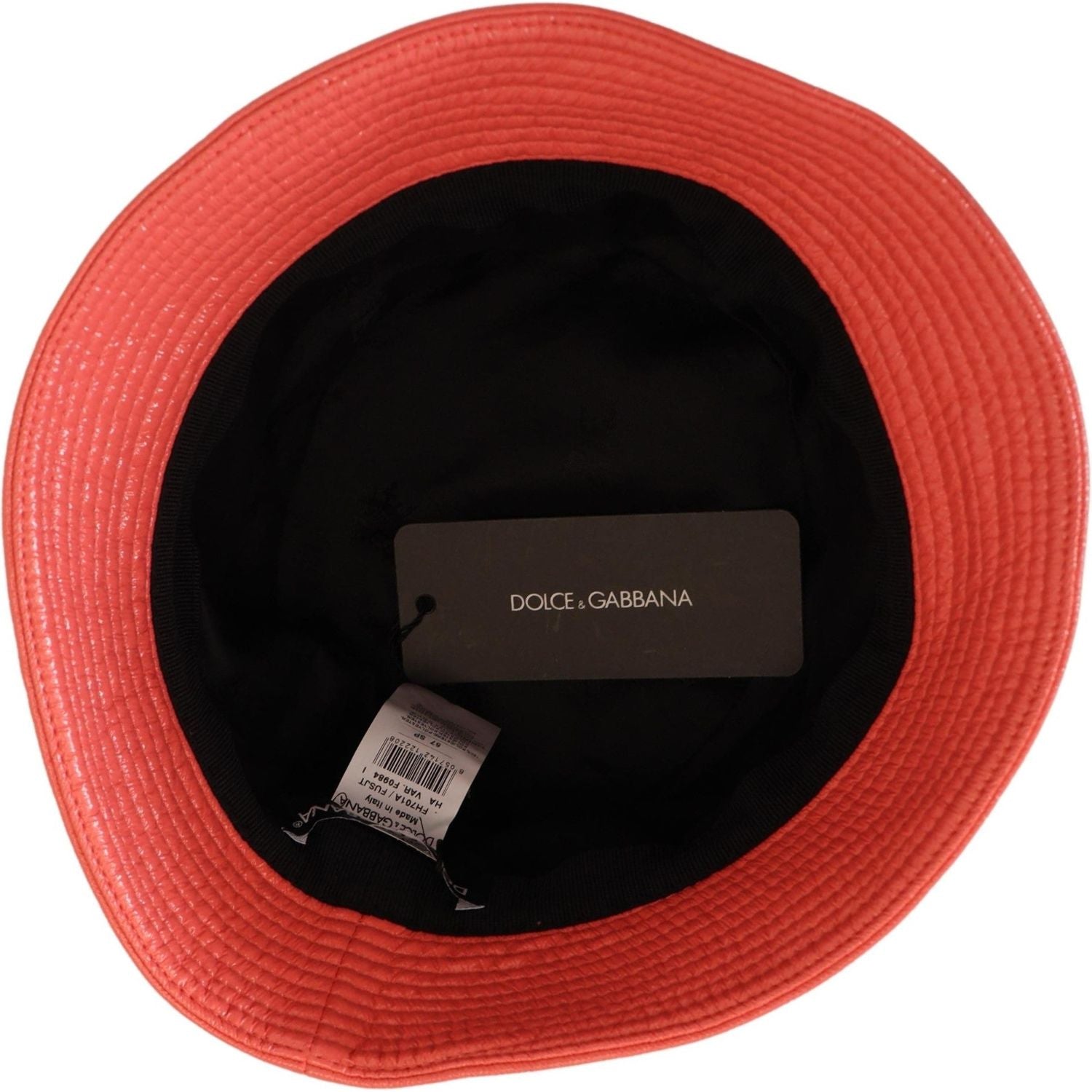 قبعة دلو أنيقة باللون الخوخي من دولتشي آند غابانا - قطعة أساسية أنيقة للصيف