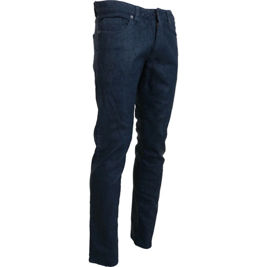 Exte Chic Tapered Blue Denim Jeans Exte Dark Slate Gray