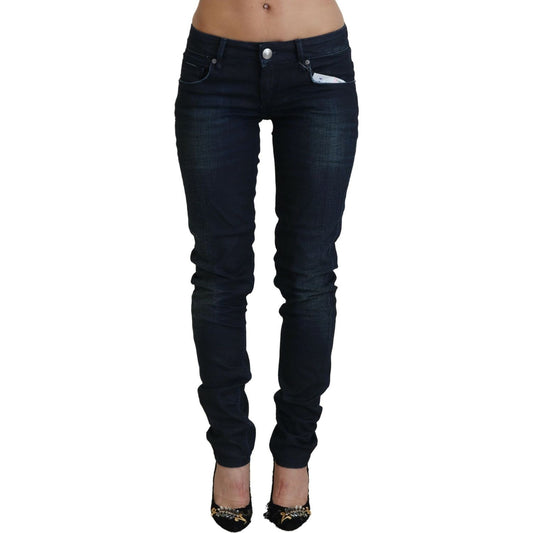 Acht Slim Fit Cotton Denim Jeans Acht Black