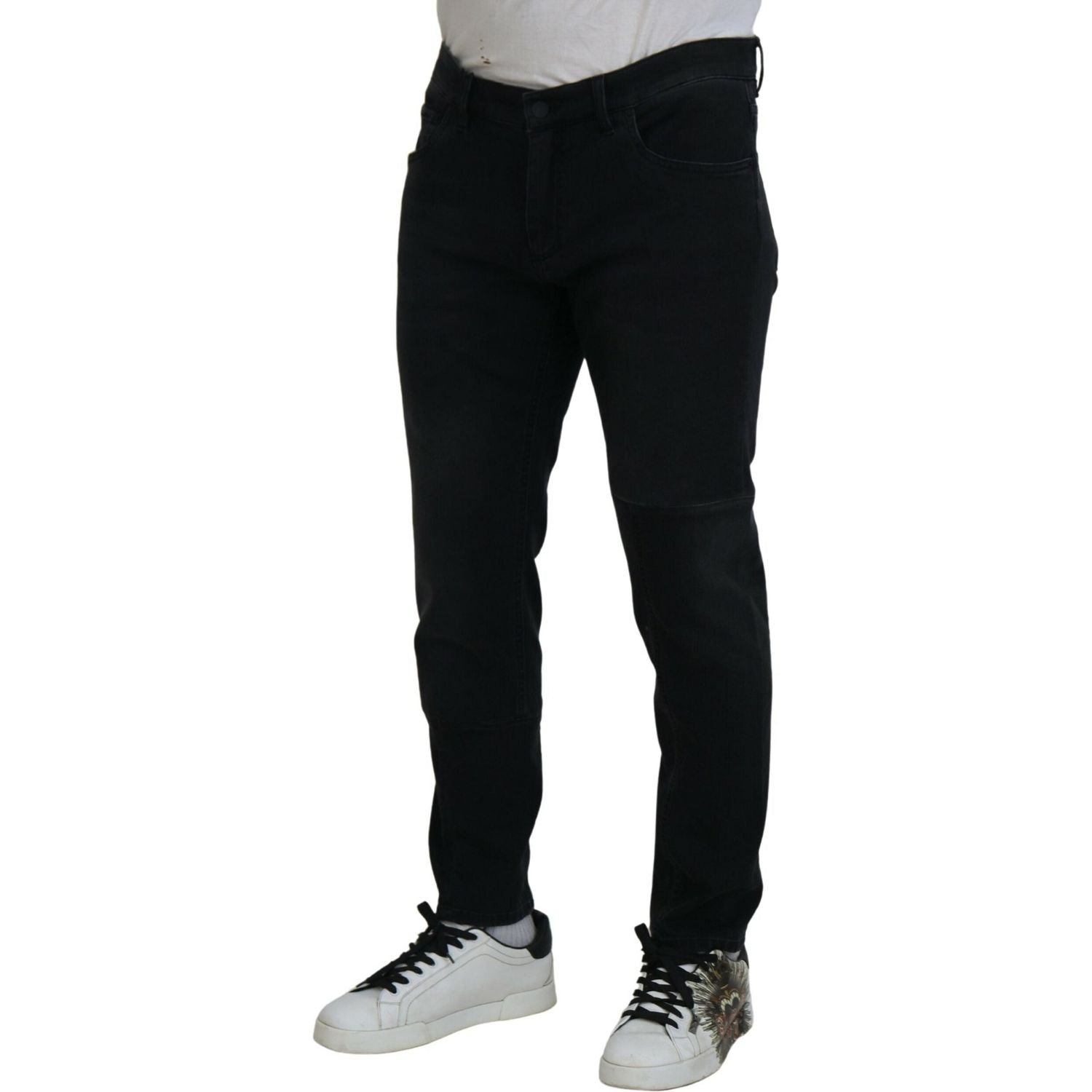 بنطلون جينز ضيق أسود أنيق من دولتشي آند غابانا