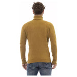 Alpha Studio Brown Alpaca Men Sweater