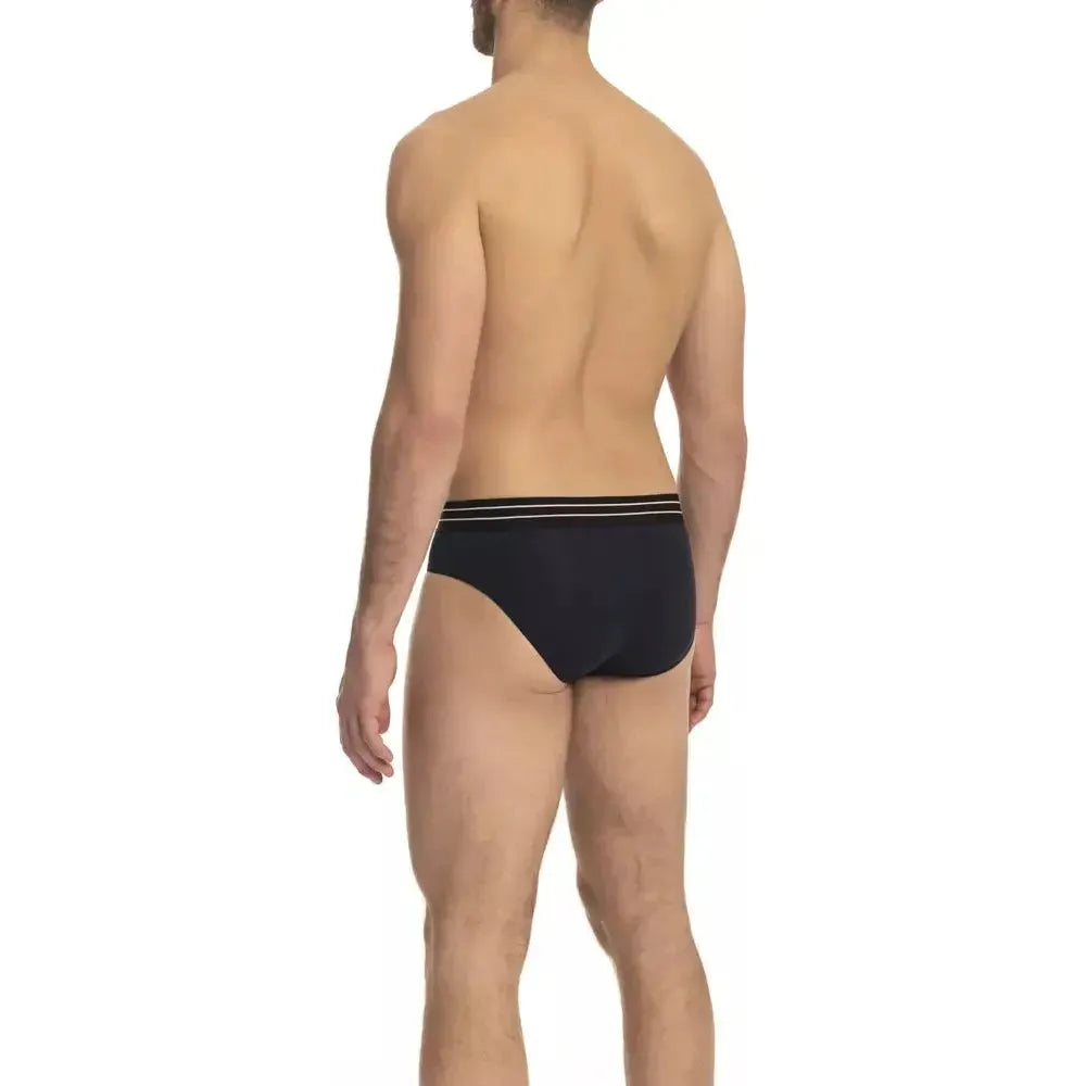 مجموعة ملابس داخلية رجالية من القطن باللون الأزرق من كافالي كلاس