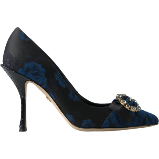 Dolce & Gabbana Elegant Blue Crystal Embellished Pumps Dolce & Gabbana Dark Slate Gray