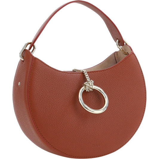 Chloé Sepia Brown Small Arlène Leather Shoulder Bag Chloé Sienna
