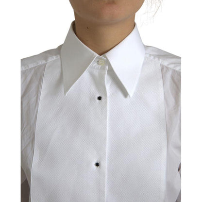 Dolce & Gabbana Cotton Collared Long Sleeves Shirt White